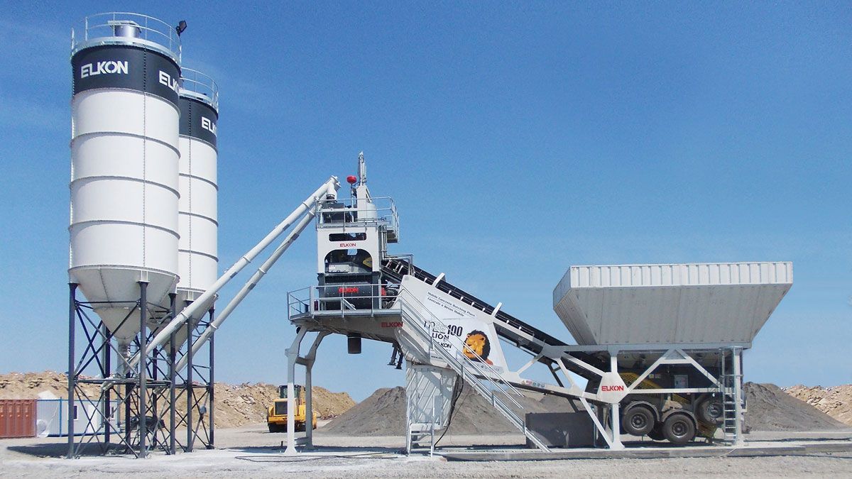 Mobile concrete plants